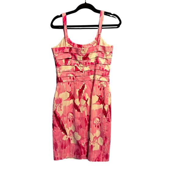 Calvin Klein Size 10 Sleeveless Dress Pink White Color Splash Party Dress Beach - Picture 2 of 6